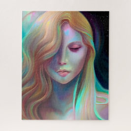 Pearlescent Fantasy AI Art  Etherische Vrouw Legpuzzel