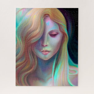Pearlescent Fantasy AI Art  Etherische Vrouw Legpuzzel