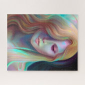 Pearlescent Fantasy AI Art  Etherische Vrouw Legpuzzel (Horizontaal)
