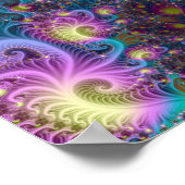 Pearlescent fractal spiraal poster (Hoek)