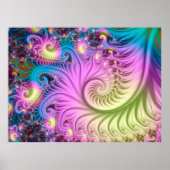 Pearlescent fractal spiraal poster (Voorkant)