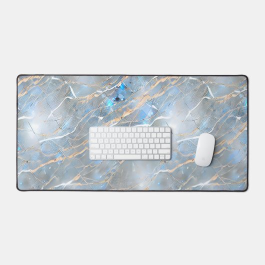 Pearlescent marmer Stone Bureaumat (Keyboard & Muis)