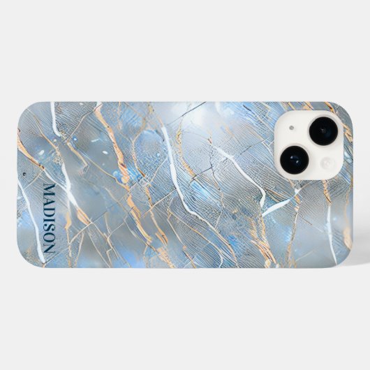 Pearlescent marmer Stone Case-Mate iPhone Case (Achterkant (horizontaal))