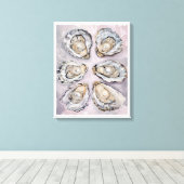 Pearlescent Oyster Art Canvas Wall Art Decor  Afdruk (Insitu (Houten vloer))