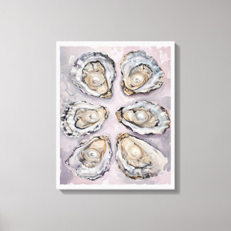 Pearlescent Oyster Art Canvas Wall Art Decor  Afdruk