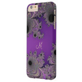 Pearlescent Paars Fractal Monogram iPhone Case (Achterkant Links)