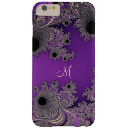 Pearlescent Paars Fractal Monogram iPhone Case