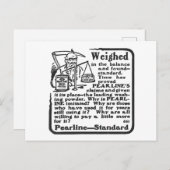 "Pearline Advertisement" Briefkaart (Voorkant / Achterkant)