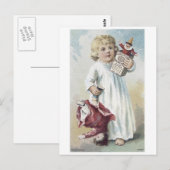 Pearline Kind met Doll Briefkaart (Voorkant / Achterkant)