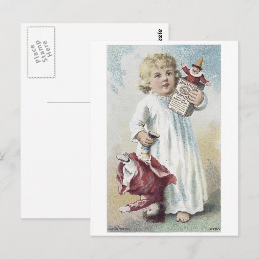 Pearline Kind met Doll Briefkaart (Voorkant / Achterkant)