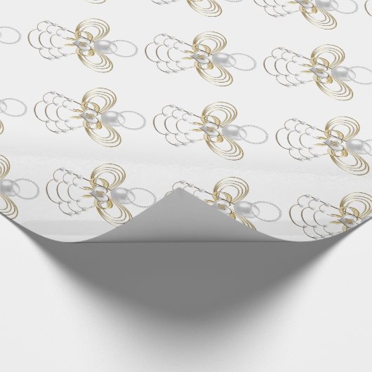 Pearls and Gold - Metallic kerstengel uit Joy Cadeaupapier (Hoek)