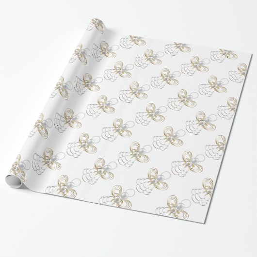 Pearls and Gold - Metallic kerstengel uit Joy Cadeaupapier (Uitgerold)