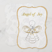 Pearls and Gold - Metallic kerstengel uit Joy Feestdagenkaart (Voorkant / Achterkant)