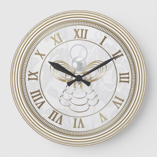 Pearls and Gold - Metallic kerstengel uit Joy Grote Klok (Voorkant)