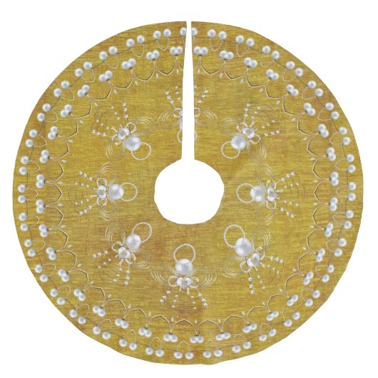 Pearls and Gold - Metallic kerstengel uit Joy Kerstboom Rok (Voorkant)