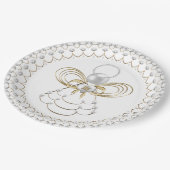 Pearls and Gold - Metallic kerstengel uit Joy Papieren Bordje (Gekanteld)