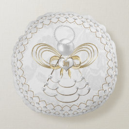 Pearls and Gold - Metallic kerstengel uit Joy Rond Kussen