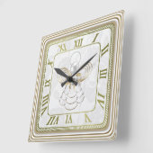 Pearls and Gold - Metallic kerstengel uit Joy Vierkante Klok (Hoek)