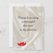 Pearls and Hearts with Personal Photo Feestdagenkaart (Achterkant)