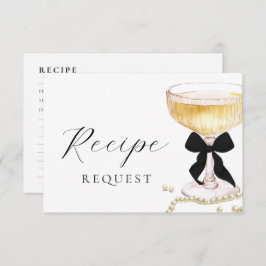 Pearls and Prosecco Black Bow Recipe Request Informatiekaartje