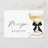 Pearls and Prosecco Black Bow Recipe Request Informatiekaartje (Voorkant)