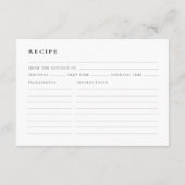 Pearls and Prosecco Black Bow Recipe Request Informatiekaartje (Achterkant)