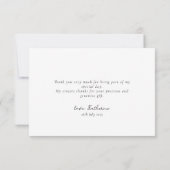 Pearls and Prosecco Bridal Shower Bedankkaart (Achterkant)