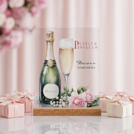 Pearls And Prosecco Bridal Shower Favors Acryl Bord