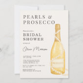 Pearls and Prosecco Bridal Shower Kaart (Voorkant)