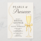 Pearls and Prosecco Bridal Shower Kaart (Voorkant)