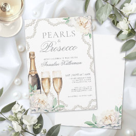 Pearls And Prosecco Bridal Shower Kaart