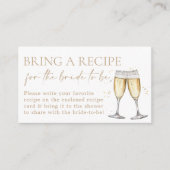 Pearls And Prosecco Bridal Shower Recipe Request Informatiekaartje (Voorkant)