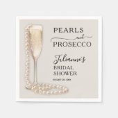 Pearls and Prosecco Bridal Shower Servet (Voorkant)