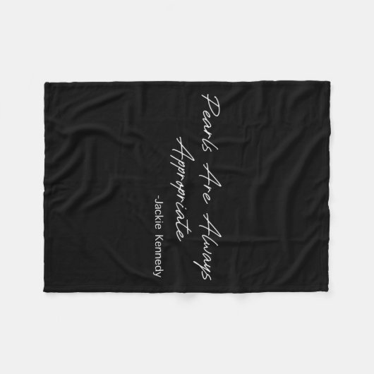 Pearls Are Always Appropriate Fleece Deken (Voorkant (Horizontaal))