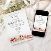 Pearls Birthday Party (Pearls Floral Tea Cup) Kaart