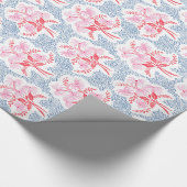 Pearl's Bouquet Red en Roze met Blue Cadeaupapier (Hoek)