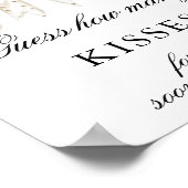 Pearls Bow Hoeveel Kisses Vrijgezellenfeest spel Poster (Hoek)