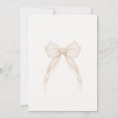 Pearls Bow Ivory elegant Arch Photo Baptism Kaart (Achterkant)