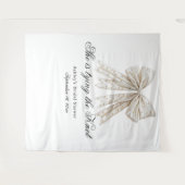 Pearls Bow Ze bindt de knoop Vrijgezellenfeest Wandkleed (Voorkant (horizontaal))