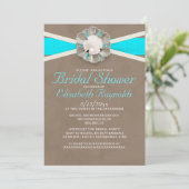 Pearls Bridal Shower Invitations Kaart (Staand voorkant)