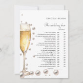 Pearls Bruiloft schoen spel vrijgezellenfeest spel Aankondiging (Voorkant)