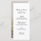 Pearls, Diamond Ring and Blue Lace Wedding Menu (Voorkant / Achterkant)