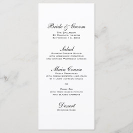 Pearls, Diamond Ring and Blue Lace Wedding Menu