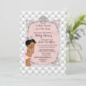 Pearls Diamonds Ethnic Princess Baby Girl Glam Kaart (Staand voorkant)