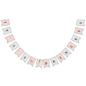 Pearls Diamonds Princess Crown Baby Girl Glam Vlaggetjes (Alle)