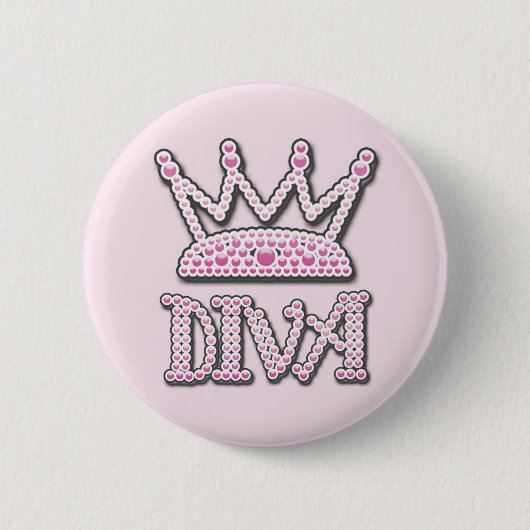 Pearls diva Princess Crown Ronde Button 5,7 Cm (Voorkant)