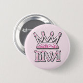 Pearls diva Princess Crown Ronde Button 5,7 Cm (Voorkant /achterkant)