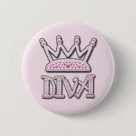 Pearls diva Princess Crown Ronde Button 5,7 Cm