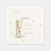 Pearls Elegant Bow Vrijgezellenfeest Servet (Voorkant)