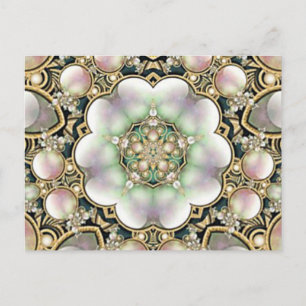 Pearls en Gold Kaleidoscoop Briefkaart